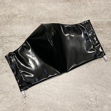 Load image into Gallery viewer, Shiny Black Wet Look Face Mask