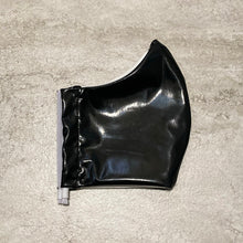 Load image into Gallery viewer, Shiny Black Wet Look Face Mask