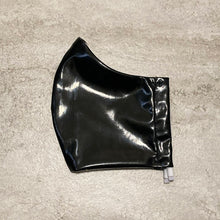 Load image into Gallery viewer, Shiny Black Wet Look Face Mask