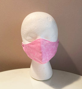 Pink Glitter Silver Sparkle Face Mask