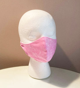 Pink Glitter Silver Sparkle Face Mask