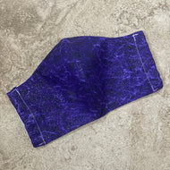 Purple Sparkle Silver Glitter Face Mask