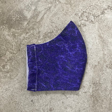 Load image into Gallery viewer, Purple Sparkle Silver Glitter Face Mask
