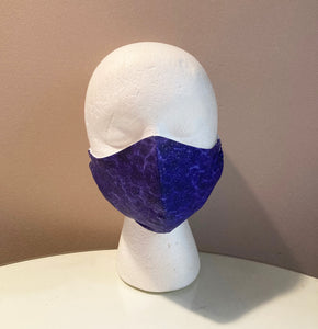 Purple Sparkle Silver Glitter Face Mask
