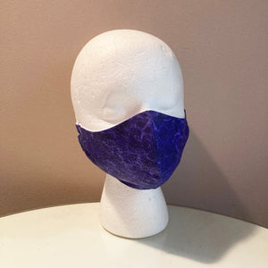Purple Sparkle Silver Glitter Face Mask