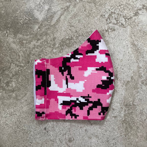 Pink Digital Camouflage Print Face Mask