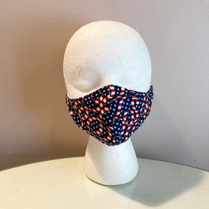 Stars and Stripes American Flag Ribbon Print Face Mask
