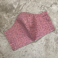 1940s Vintage Pink & Purple Tiny Bubble Print Face Mask