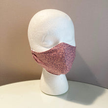 Load image into Gallery viewer, 1940s Vintage Pink &amp; Purple Tiny Bubble Print Face Mask
