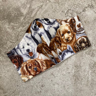 Vintage Puppy Dog Print Face Mask