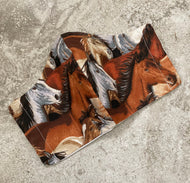 Vintage Wild Horse Pony Print Face Mask