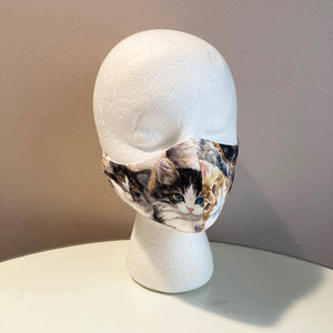 Vintage Kitten Cat Print Face Mask