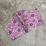 1960s Vintage Purple and Coral Floral Face Mask