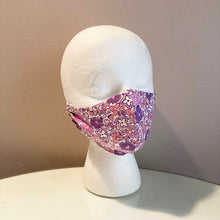 Load image into Gallery viewer, 1960s Vintage Purple and Coral Floral Face Mask
