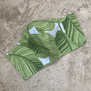 Tropical Leaf Print Face Mask