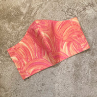 Orange Pink Sparkle Glitter Swirl Face Mask