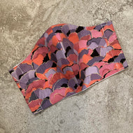 Purple Orange Pink Abstract Print Face Mask