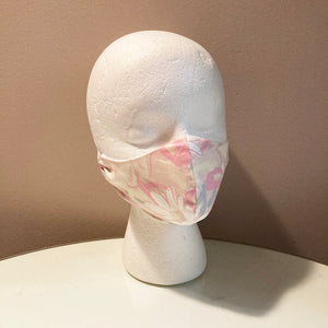 1980s Vintage Abstract Floral Print Face Mask