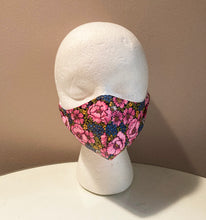Load image into Gallery viewer, 1960s Vintage Bright Pink Floral Face Mask
