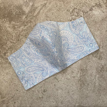 Load image into Gallery viewer, 1980s Vintage Blue Paisley Print Face Mask
