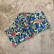 1960s Vintage Blue Floral Print Face Mask