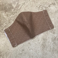 1930s Vintage Brown Print Face Mask