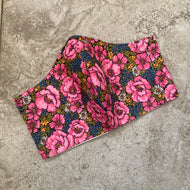 1960s Vintage Bright Pink Floral Face Mask
