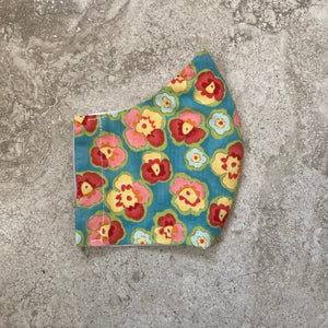 Abstract Pansy Flower Print Face Mask