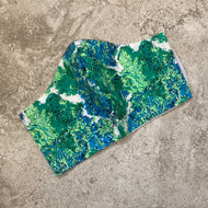 1960s Green Leaves Face Mask
