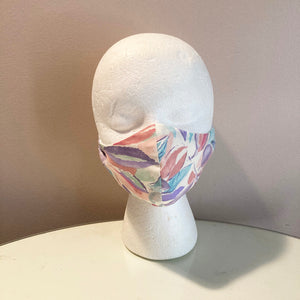 1980s Vintage Watercolor Leaves Face Mask