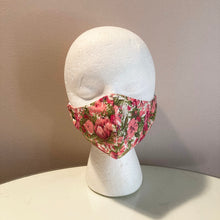 Load image into Gallery viewer, 1960s Vintage Pink Flower Face Mask
