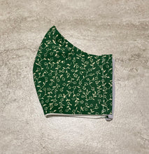 Load image into Gallery viewer, 1930s Vintage Green Mini Floral Print Face Mask
