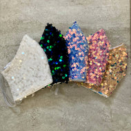 Sequin velvet face mask